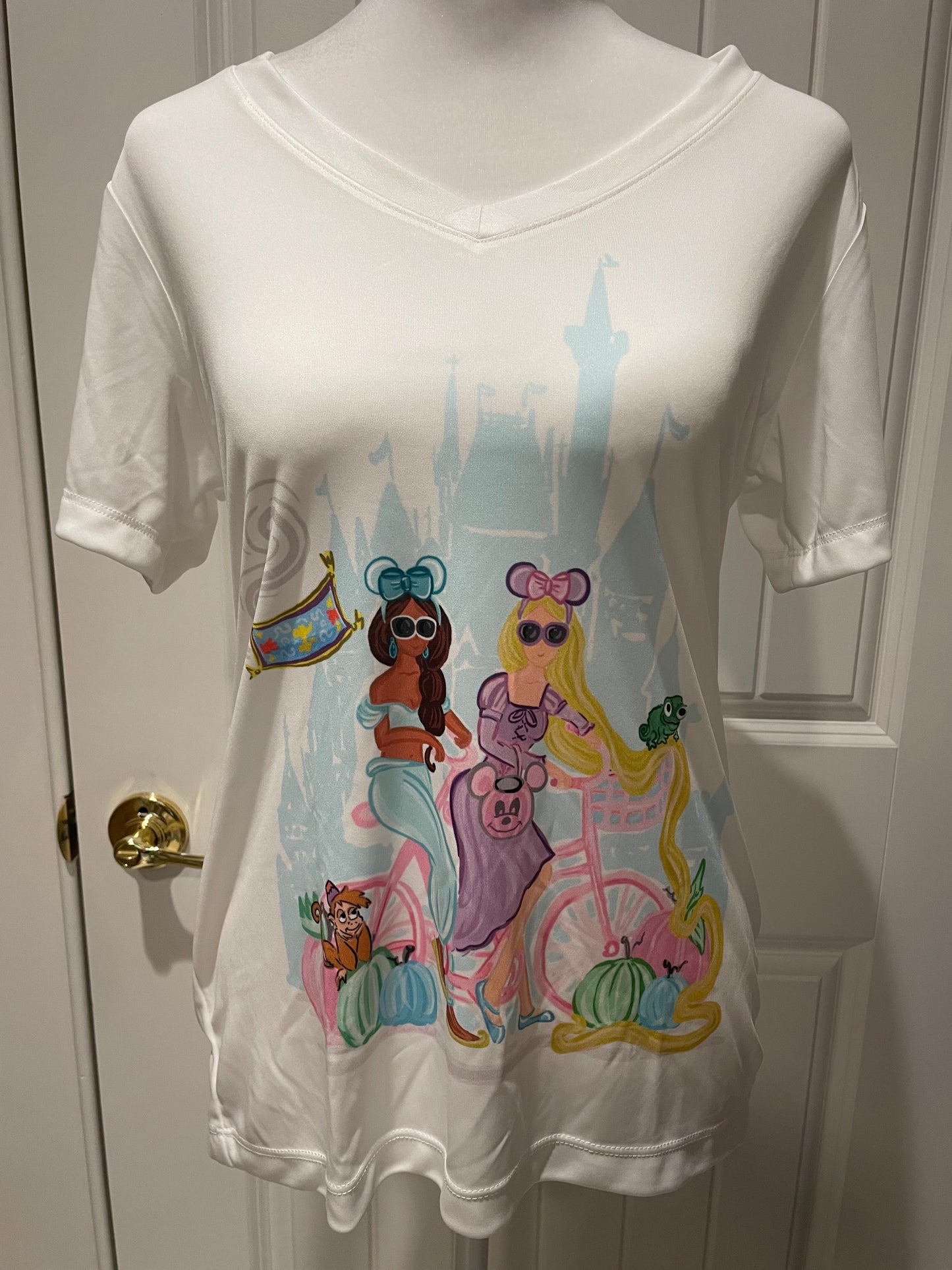 SALE! FTL Blue and Purple Princess w/ Pumpkins Illustration Shirts