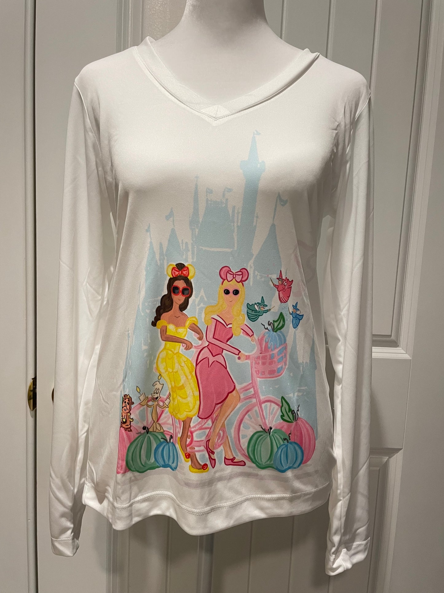 SALE! FTL Yellow and Pink Princess w/ Pumpkins Illustration Shirts