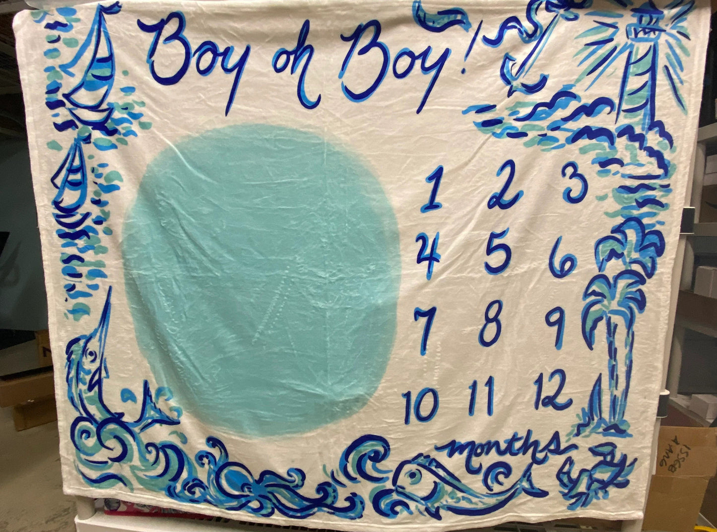 SALE! Month to Month Blanket - Baby Boy