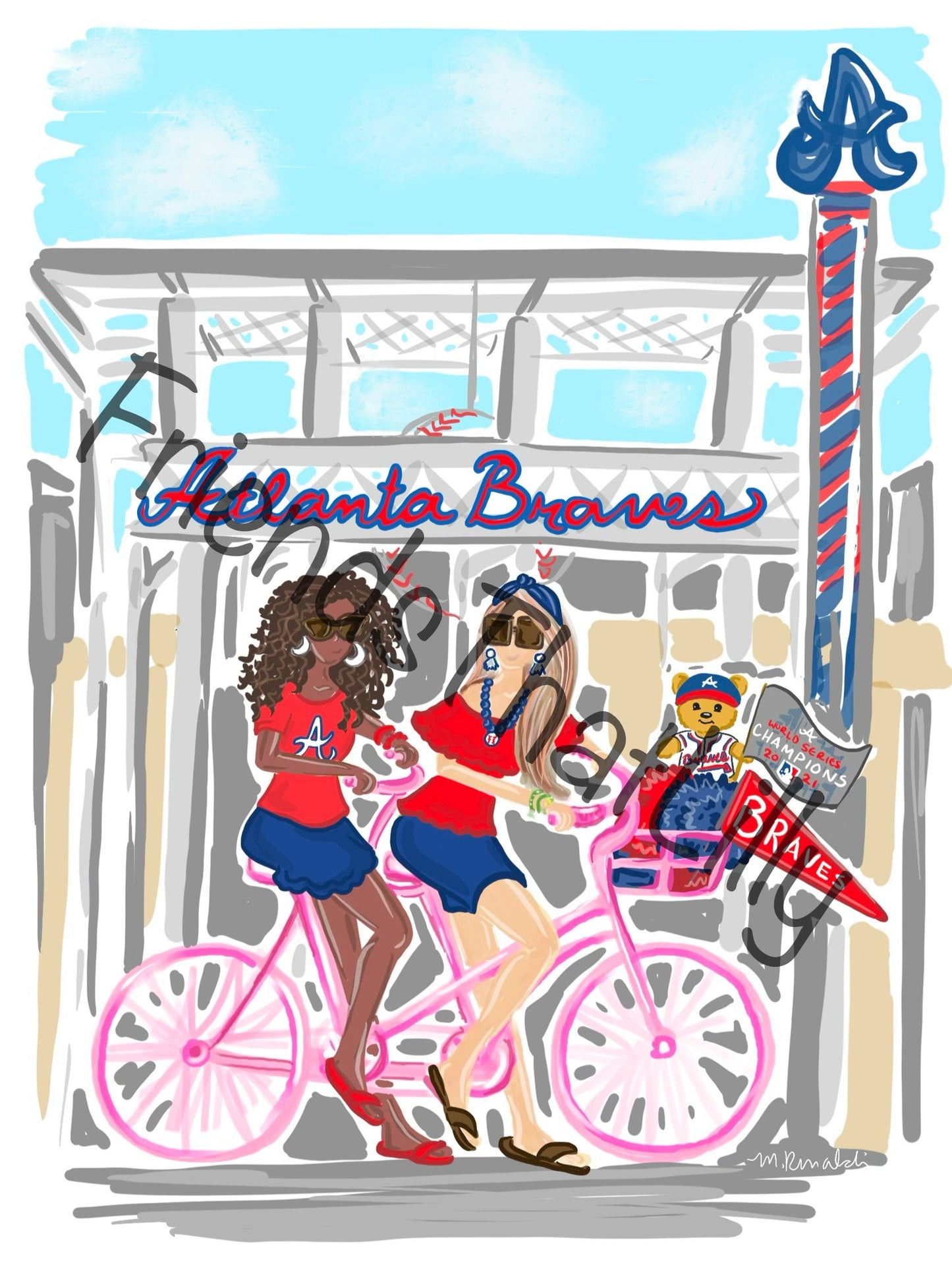 Atlanta Braves Illustration Shirts