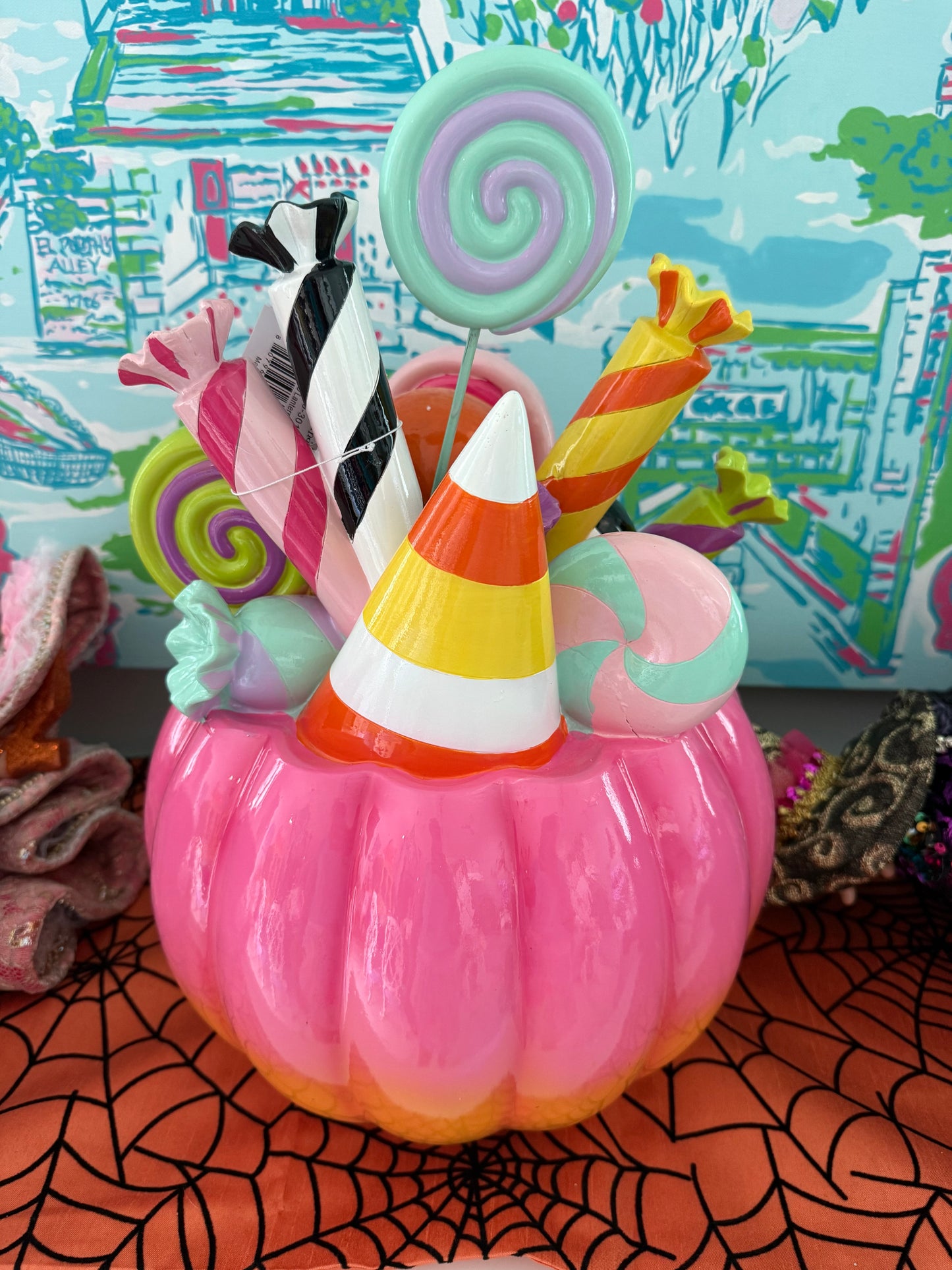17" Jack O' Lantern Filled With Candy Figurine