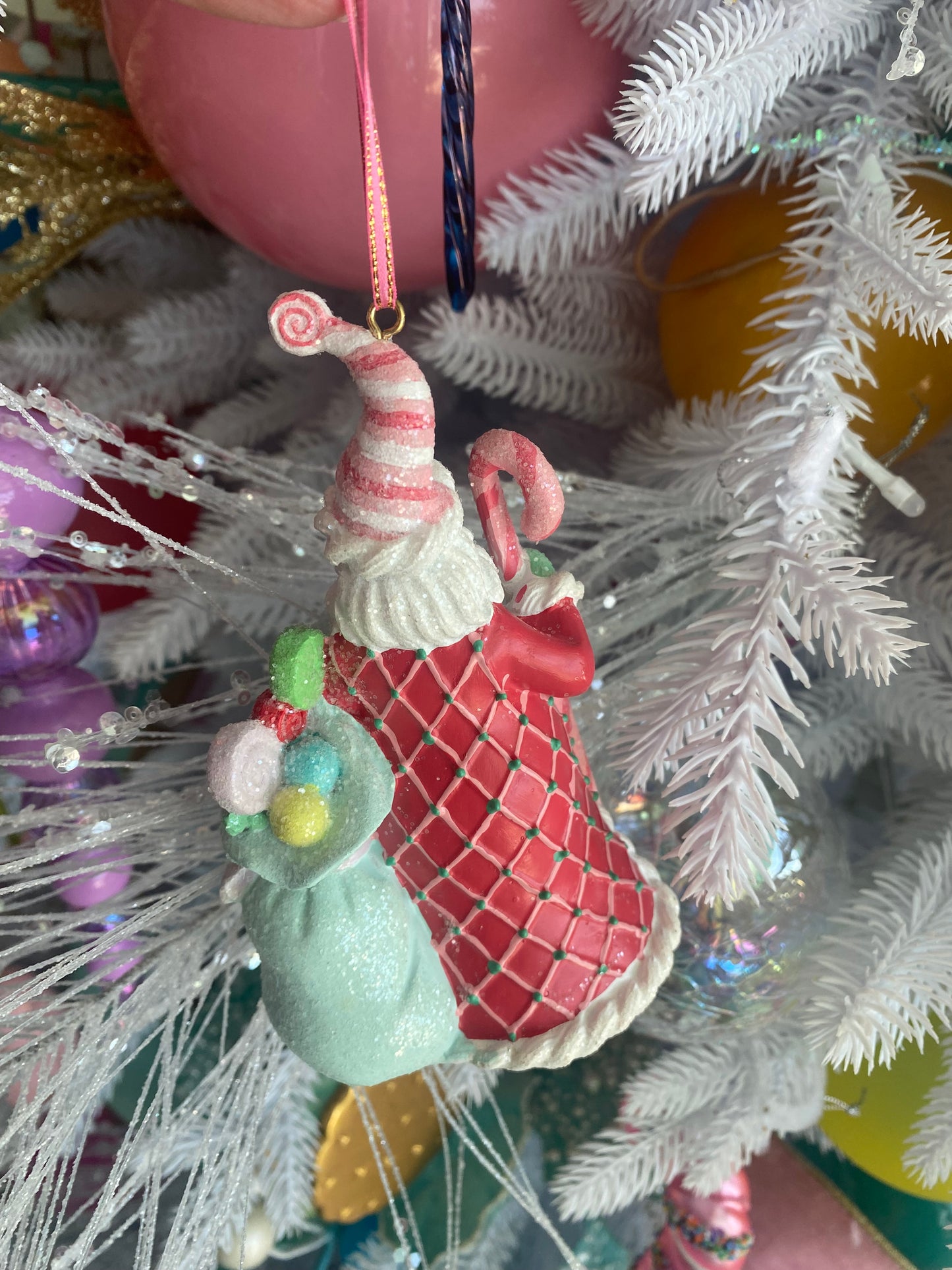 Candy Santa Ornament
