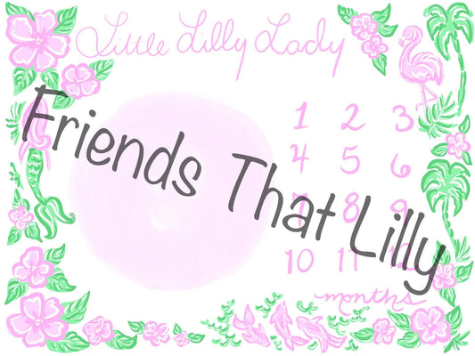 SALE! Month to Month Blanket - Baby Girl