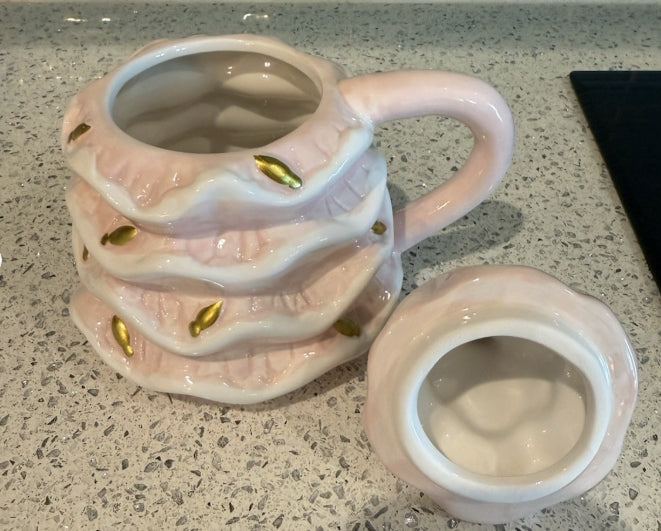 Pink Christmas Tree Coffee Mug With Lid