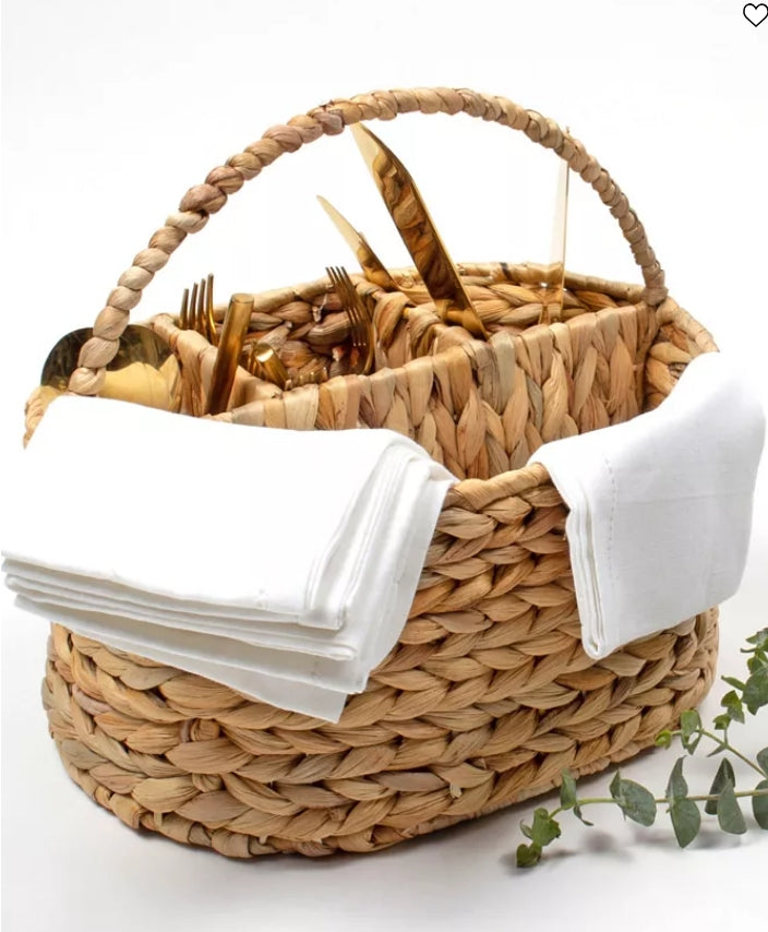 Natural Woven Utensil Caddy