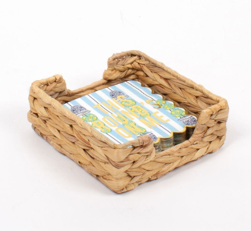 Natural Woven Beverage Napkin Tray