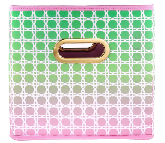 Lilly Pulitzer Small Collapsible Bin In Caning Pattern