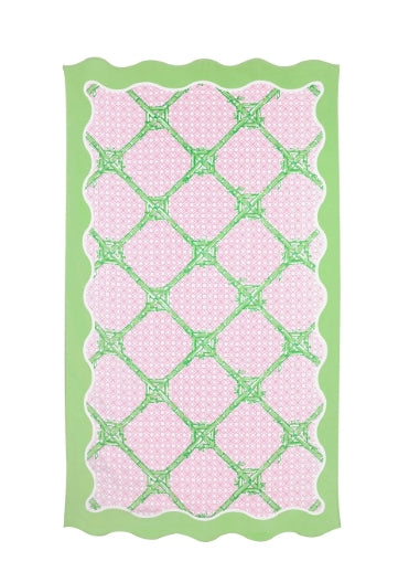 Lilly Pulitzer Scalloped Beach Towel Butterfly Trellis