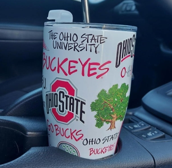 Ohio State 30oz Stainless Steel 3D Icon Travel Tumbler