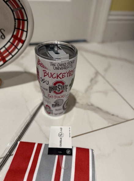 Ohio State 30oz Stainless Steel 3D Icon Travel Tumbler