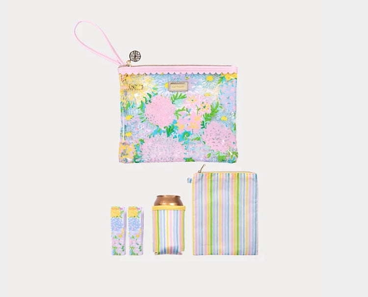 Lilly Pulitzer Beach Day Pouch Set Multi Lilly Garden Home