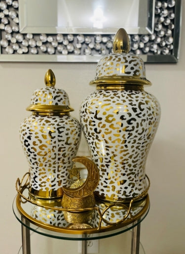 Leopard Print Ginger Jar: Small