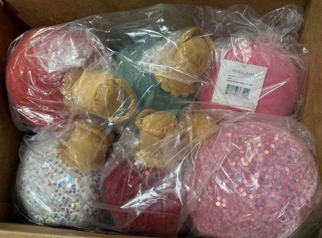 Assorted Set of Six Festive Bauble Pillows