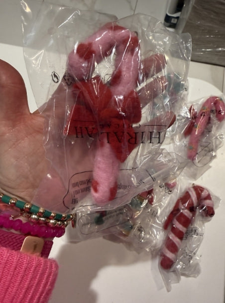 Candy Cane Assorted Ornaments: Set of Eight