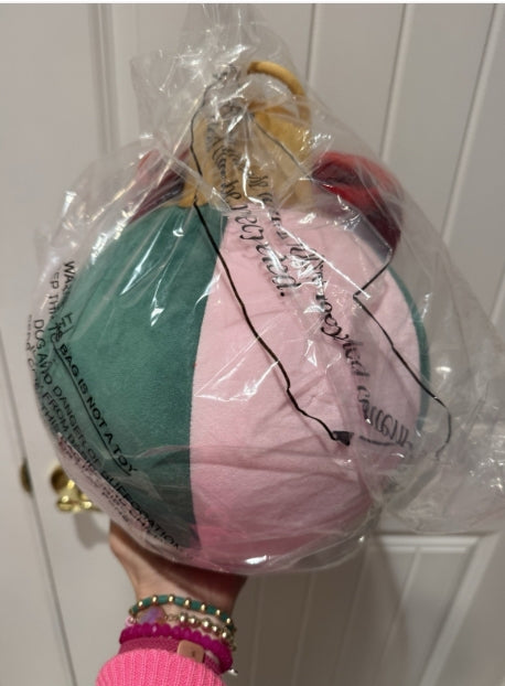 Festive Pink & Green Bauble Medium Pillow