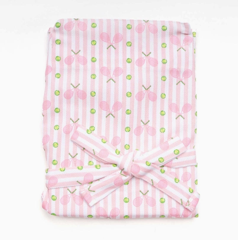 Pink Tennis Stripe Apron
