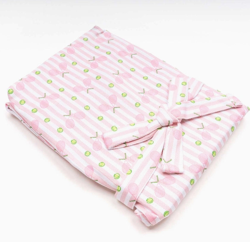 Pink Tennis Stripe Apron