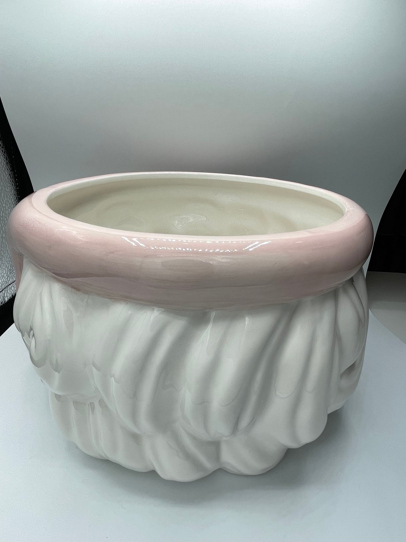 Santa Punch Bowl With Ladle: Pink or White