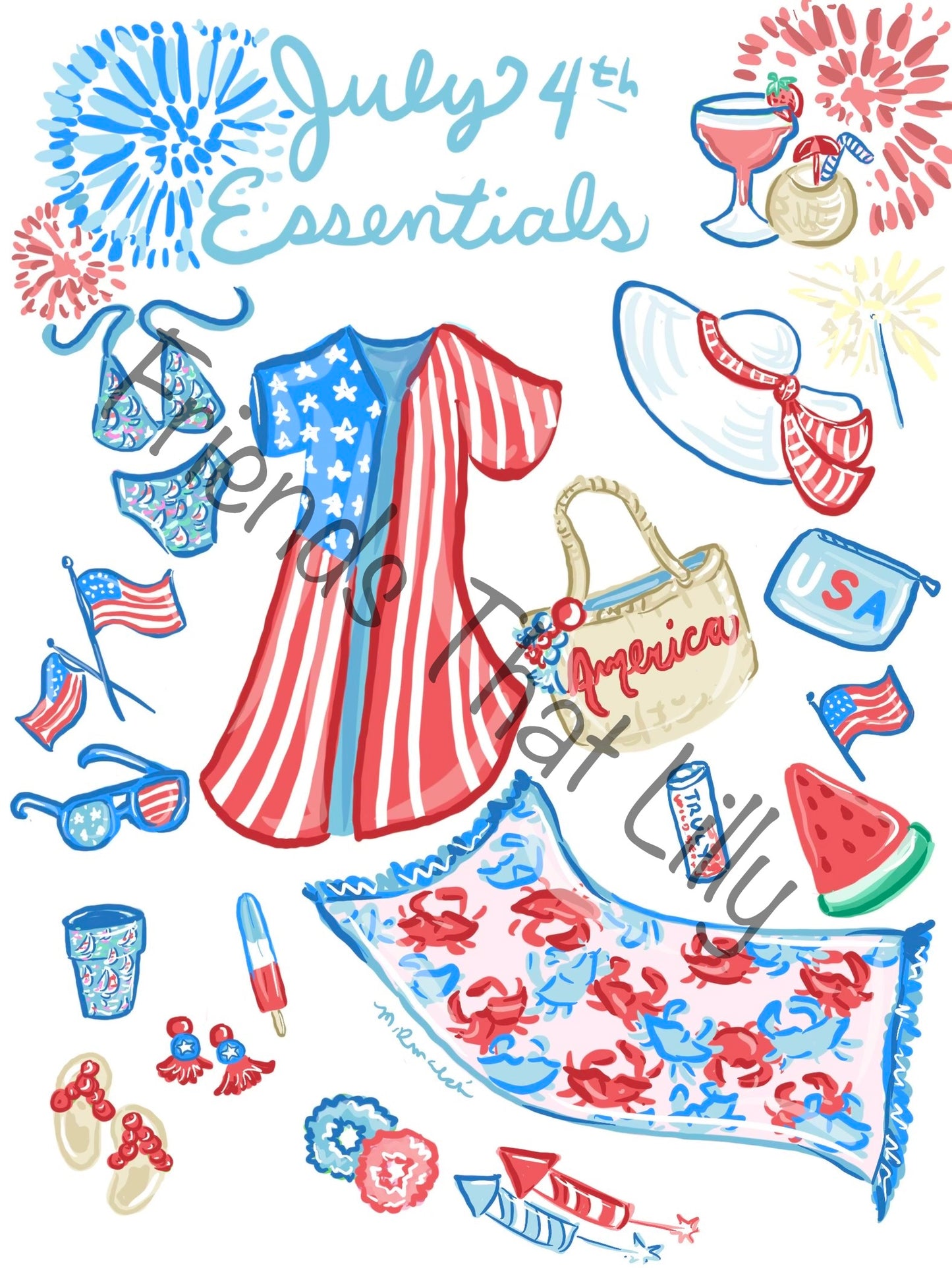 Women's T-shirts: "July 4th Essentials"