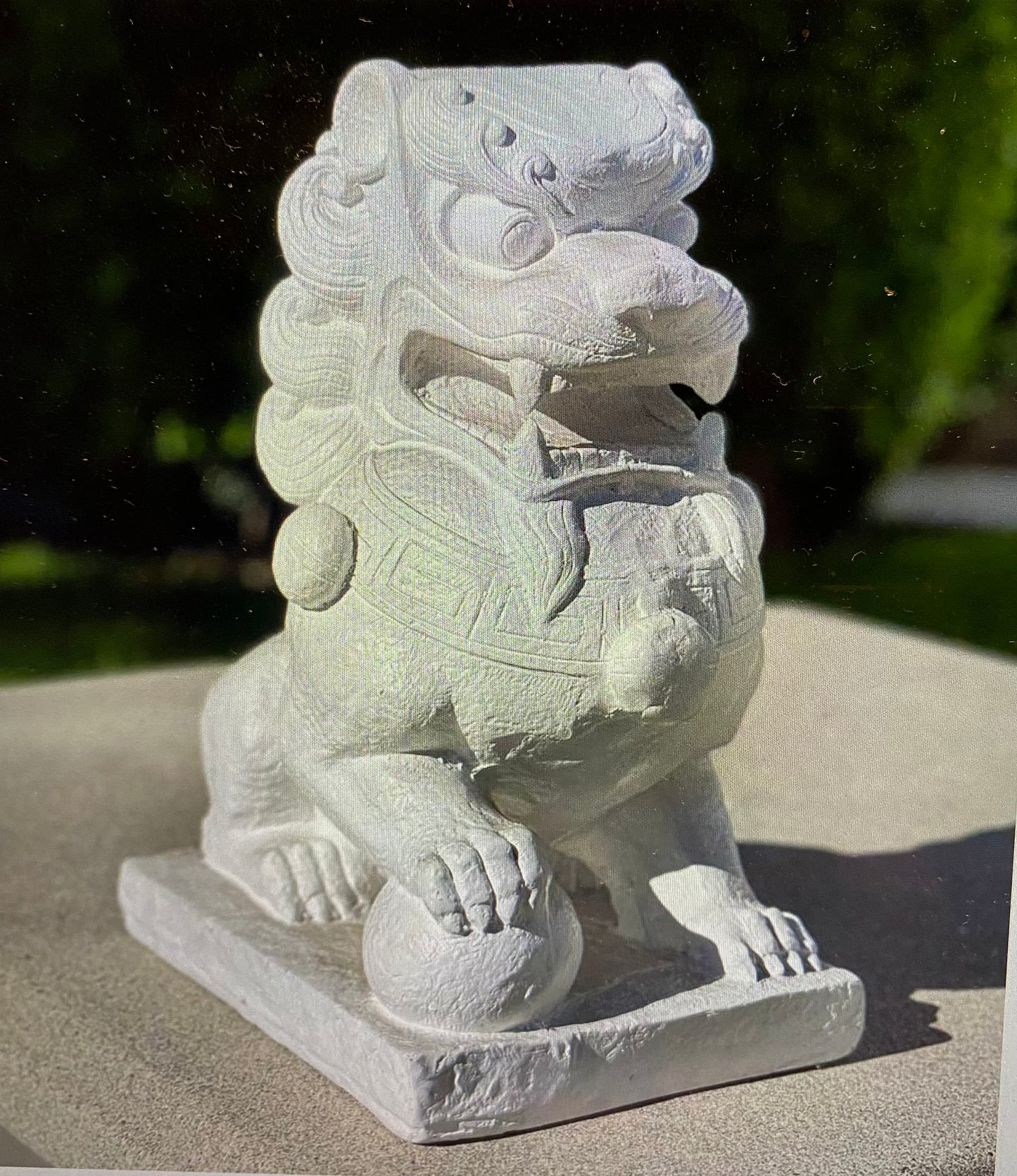 NOW ON SALE! White Foo Dog Statue