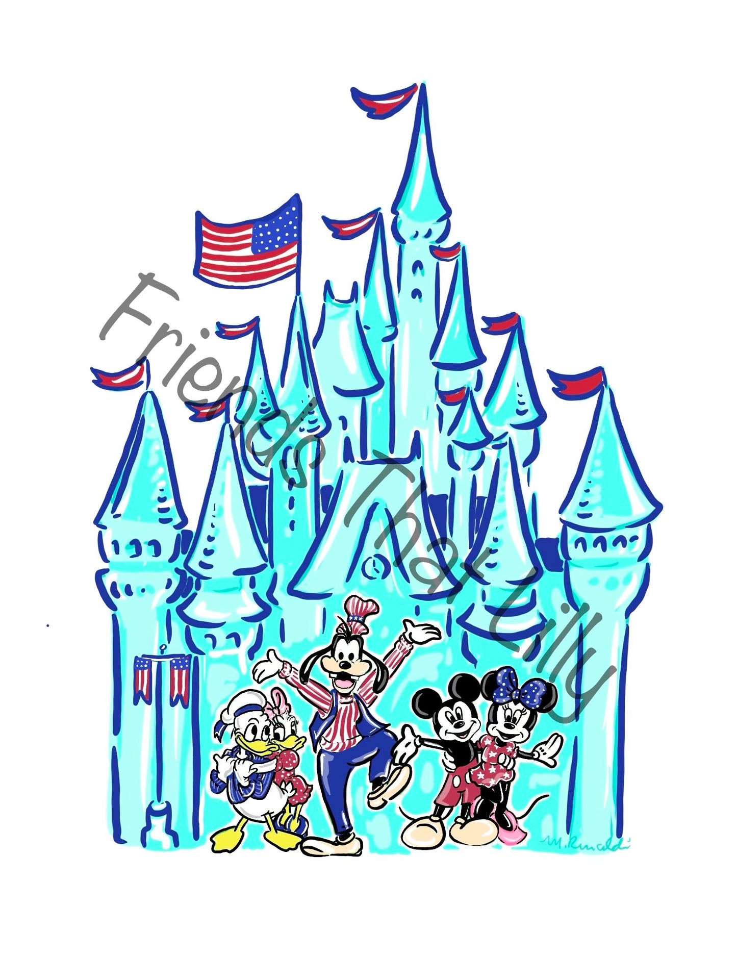 Women's T-shirts: Patriotic July 4th Castle