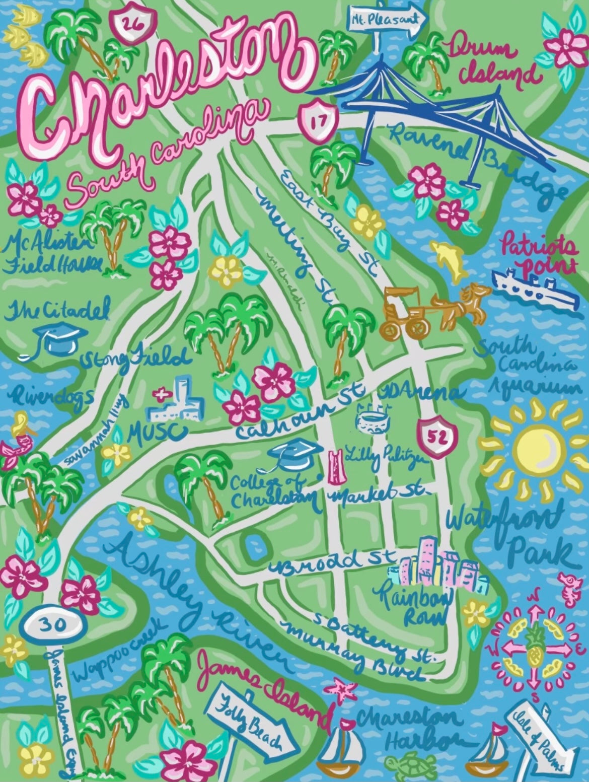 Seashells - US Cities Maps Designs
