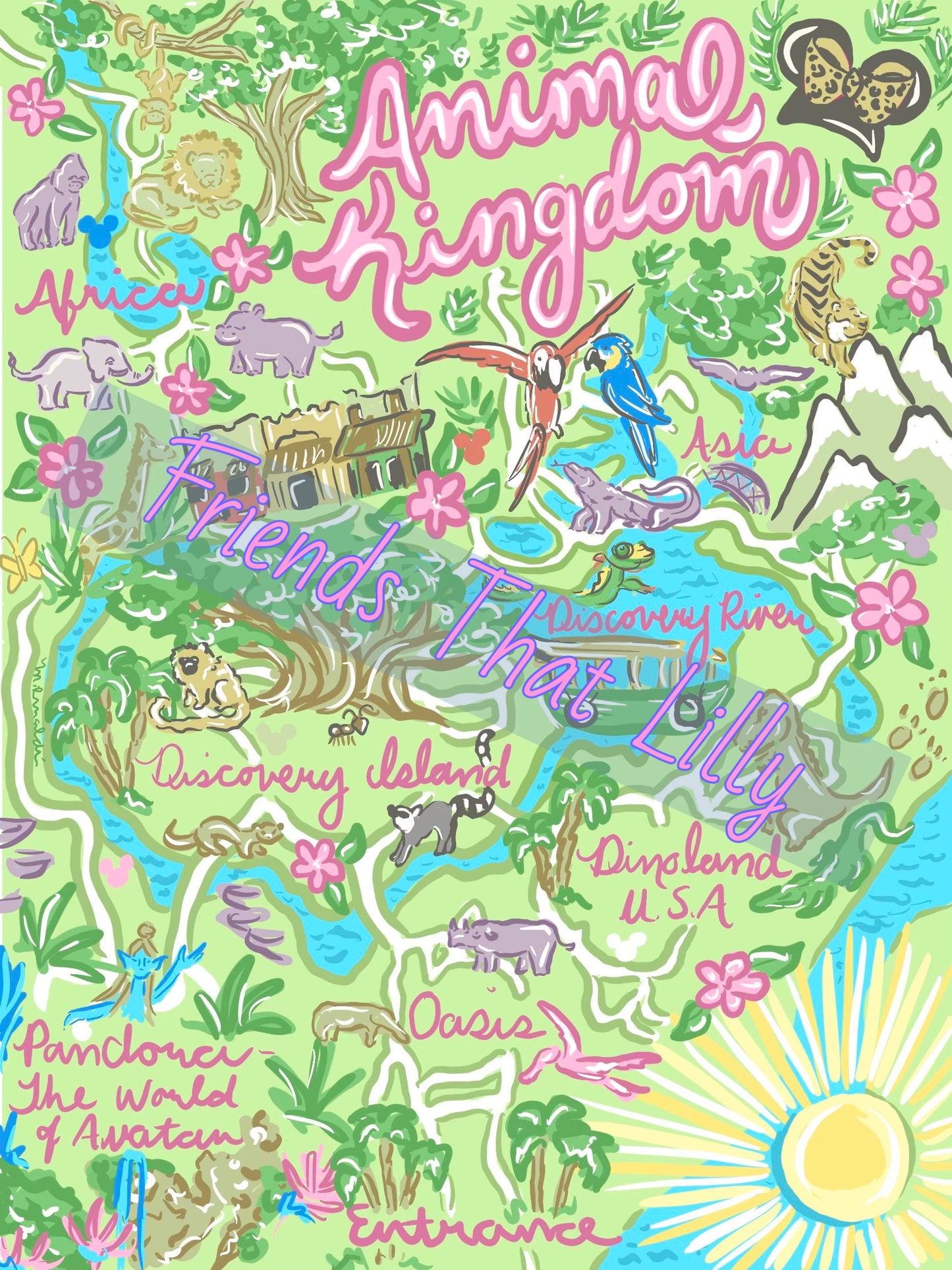 Animal Kingdom Hand Painted Prints: Mult. Sizes Available