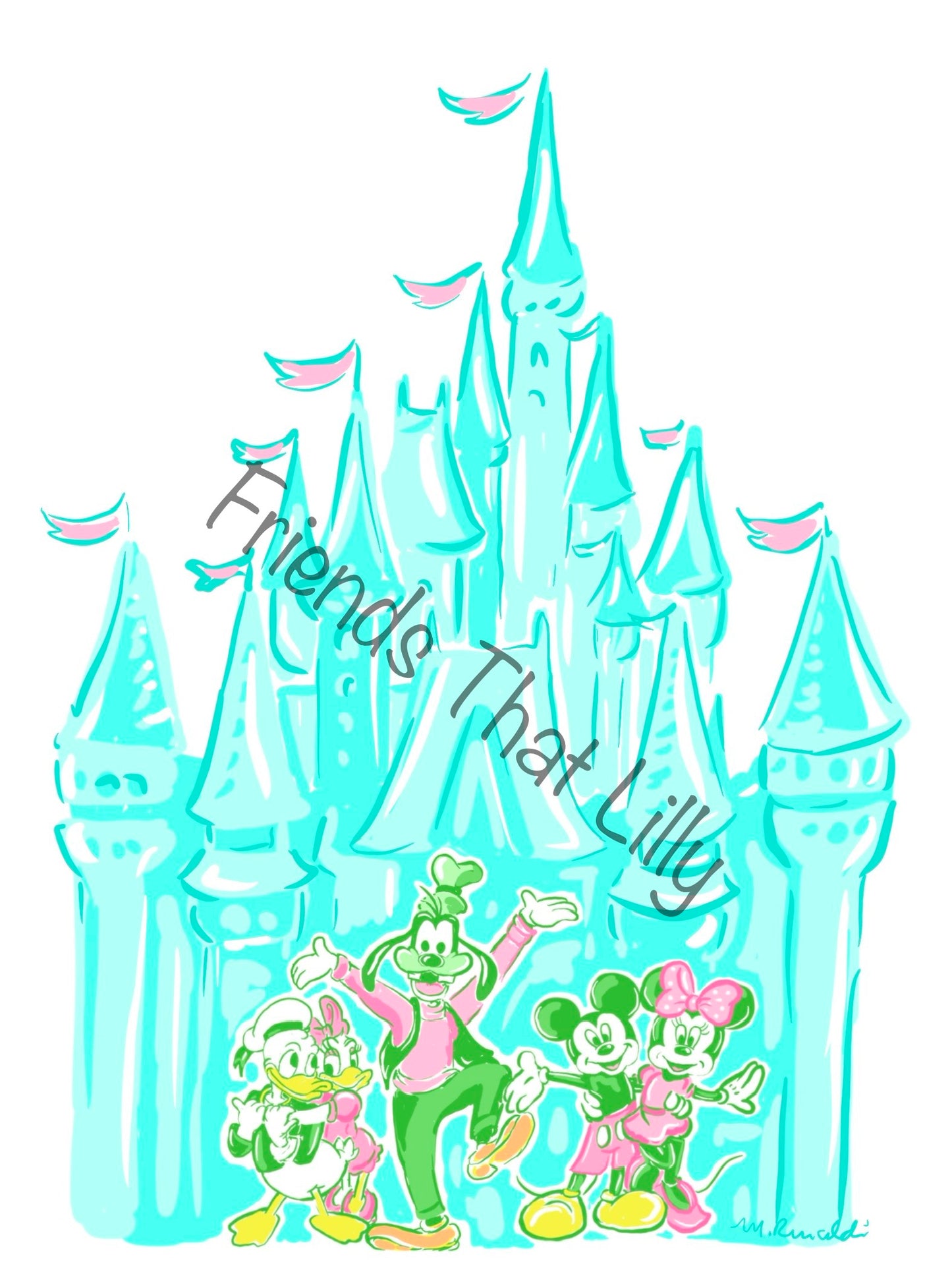 Women's T-Shirts: Fab 5 Castle Design