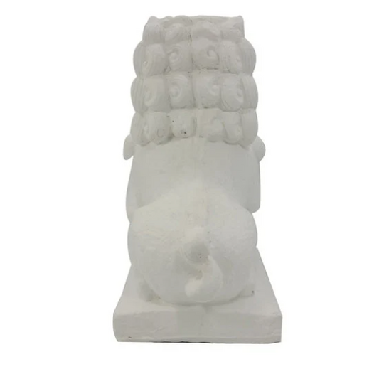 NOW ON SALE! White Foo Dog Statue