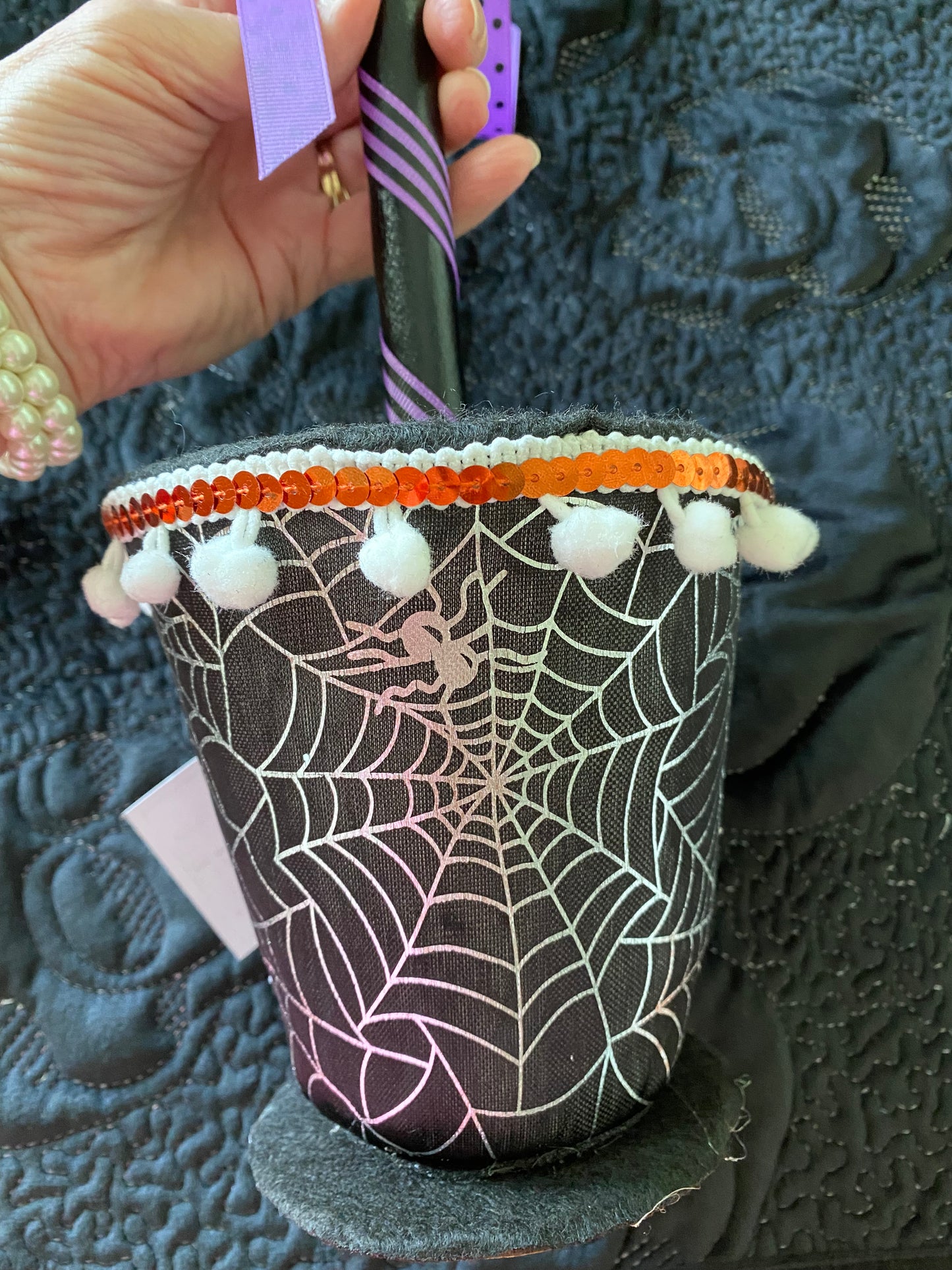 Spooky Season Yellow Candy Swirl Lollipop Tree
