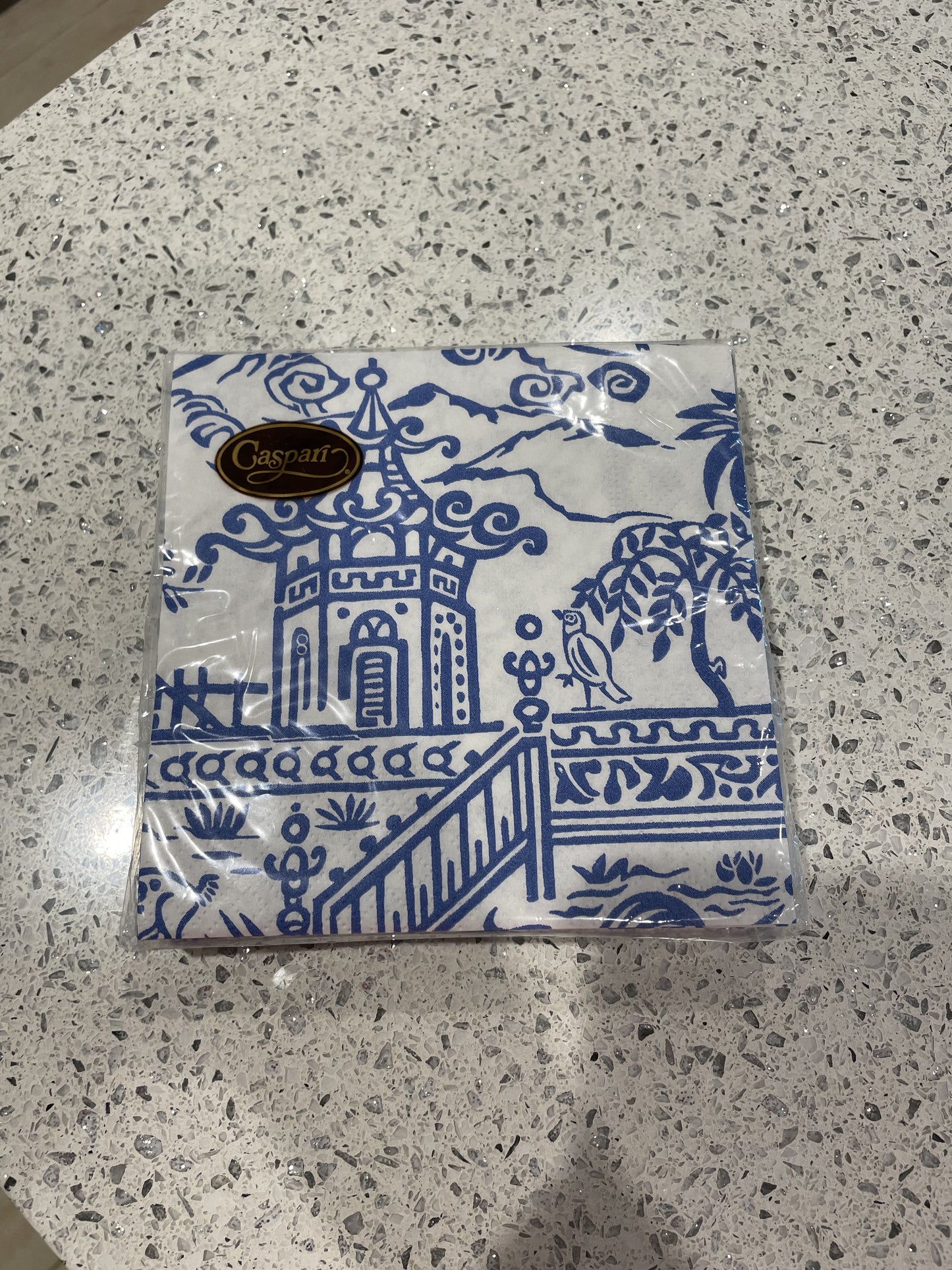 20pk Blue and White Napkins