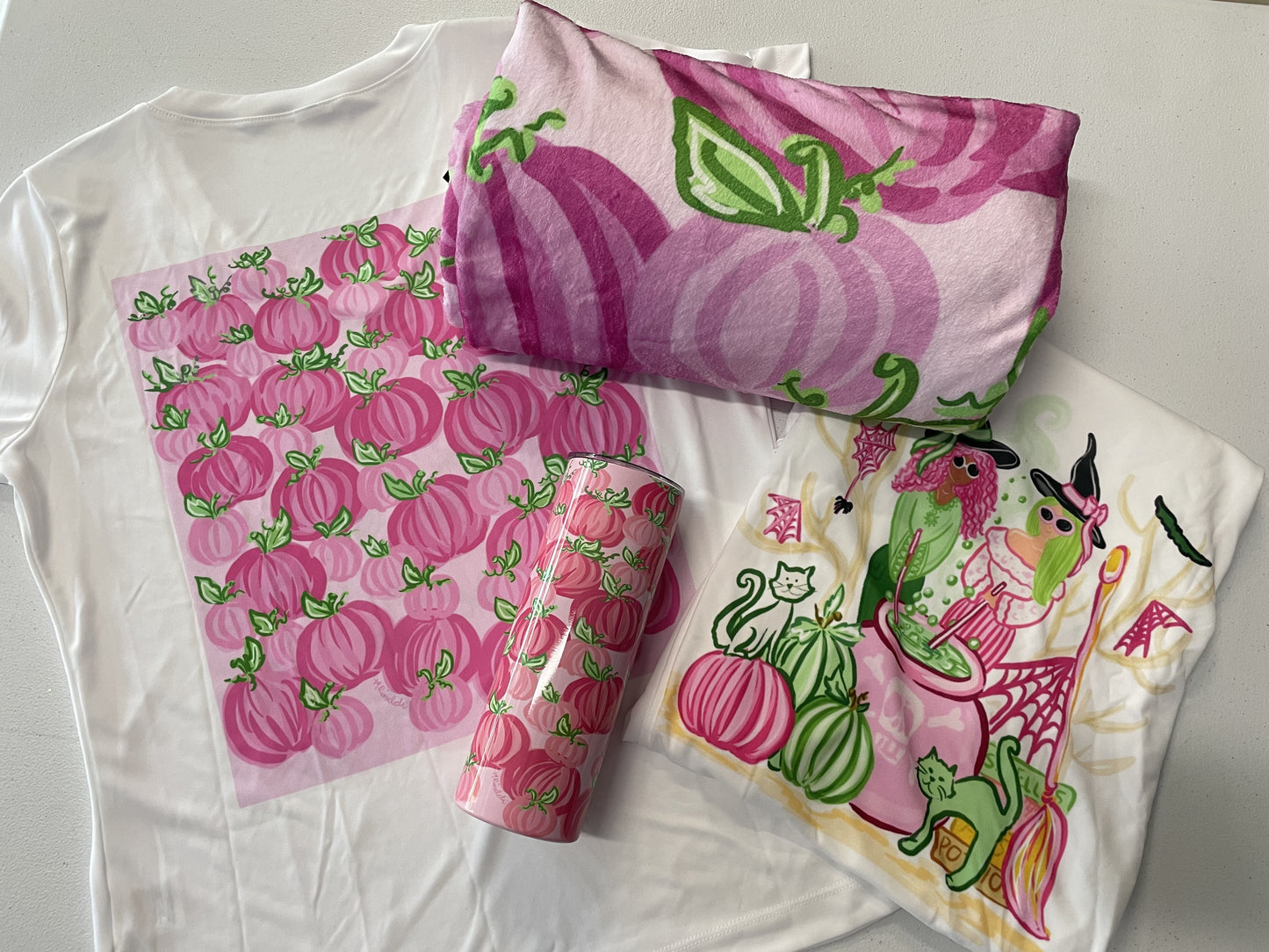 FTL Pink Witches Pocket w/ Pink Pumpkin