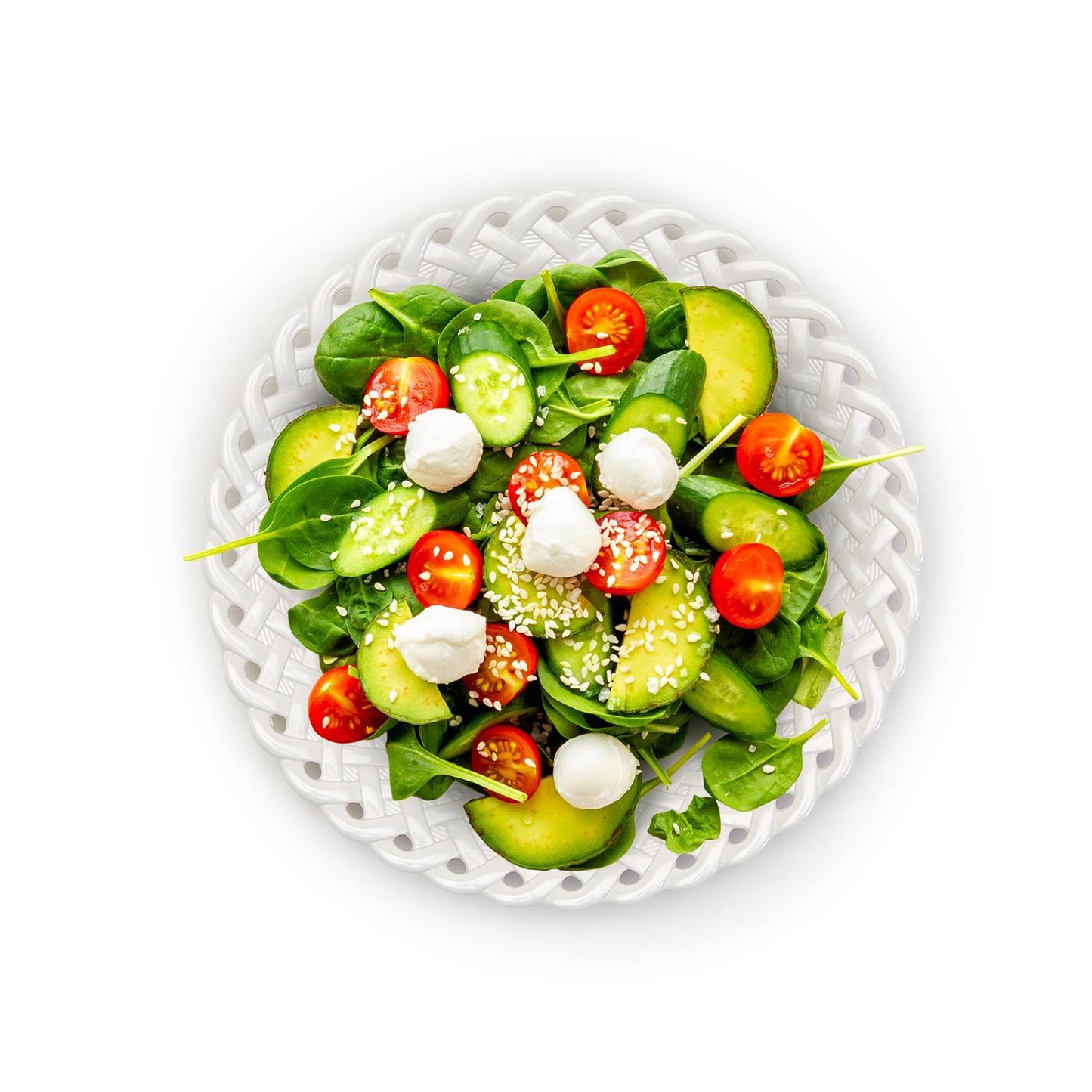 Lattice Salad / Dessert Plates- Set of Four