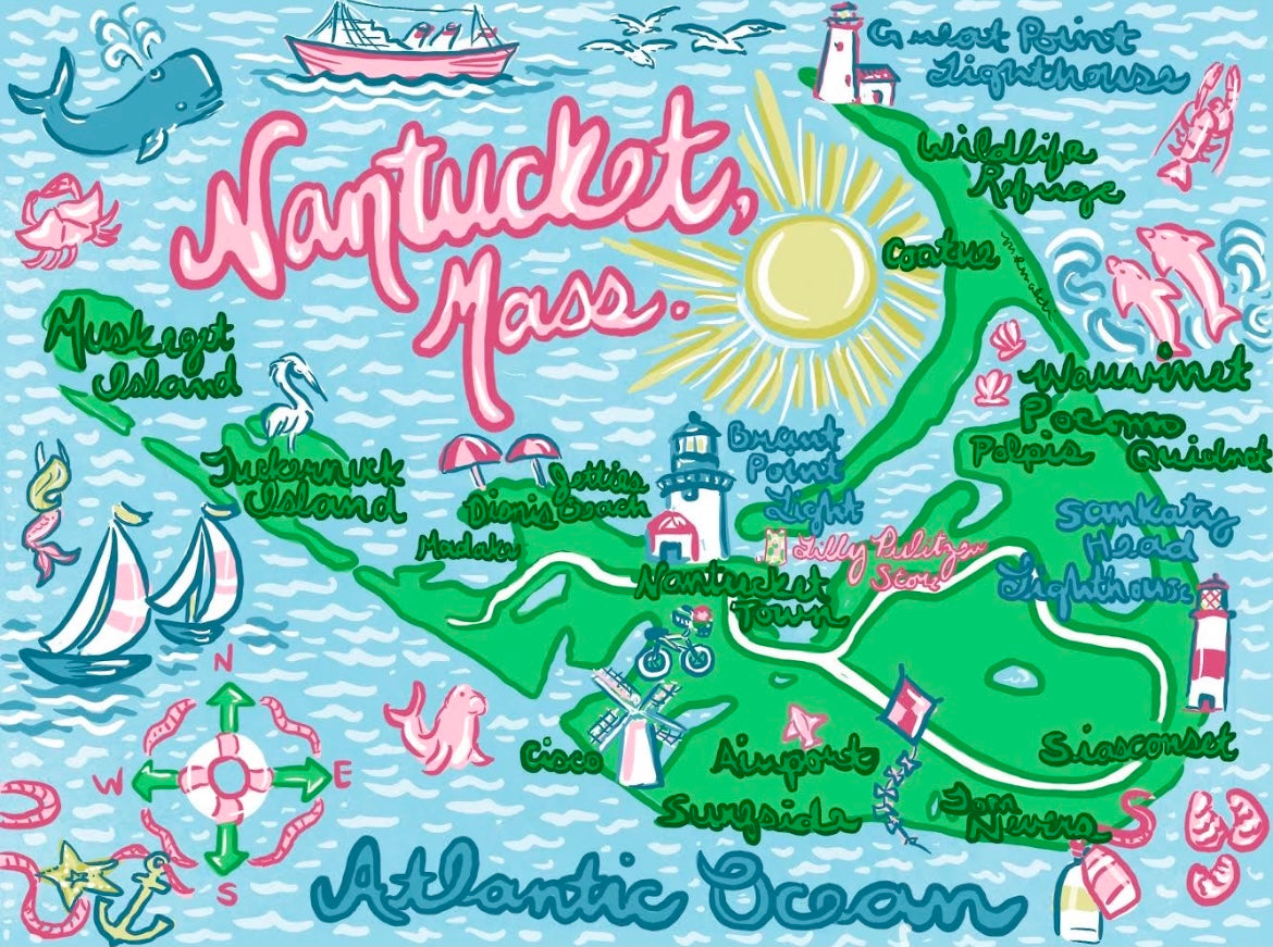 Seashells - US Cities Maps Designs