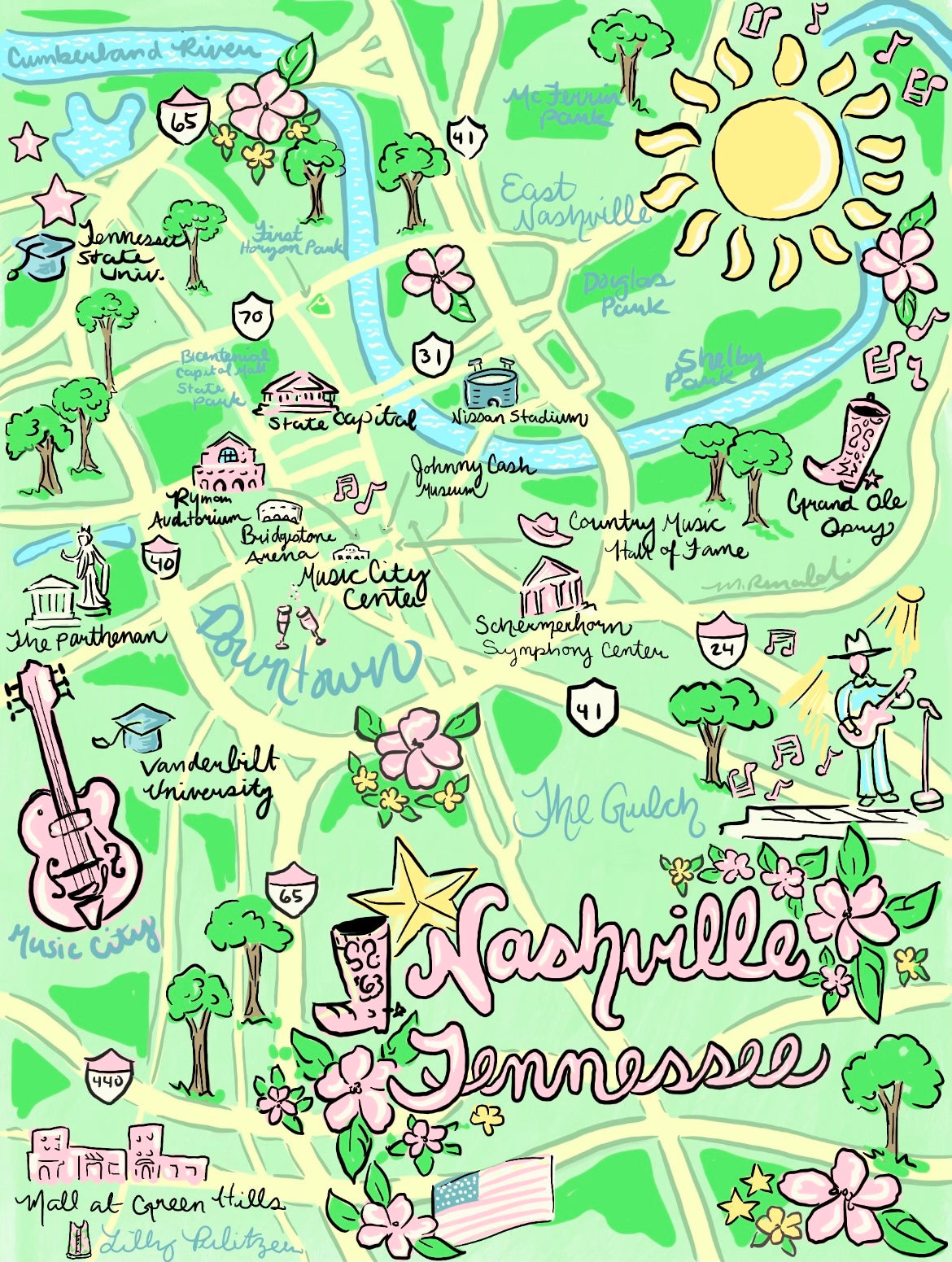 Seashells - US Cities Maps Designs