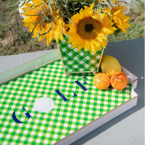 Tee Time Golf Enameled Jaye Tray