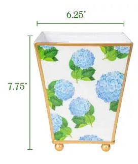 Candy Cane Trellis Enameled Cachepot 4" or 6"