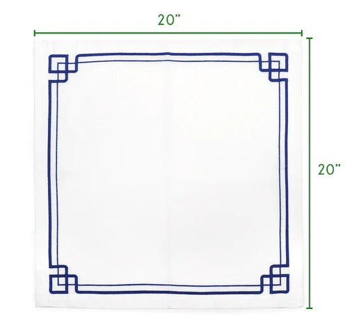 Interlocking Key Taupe Napkins (4pk)