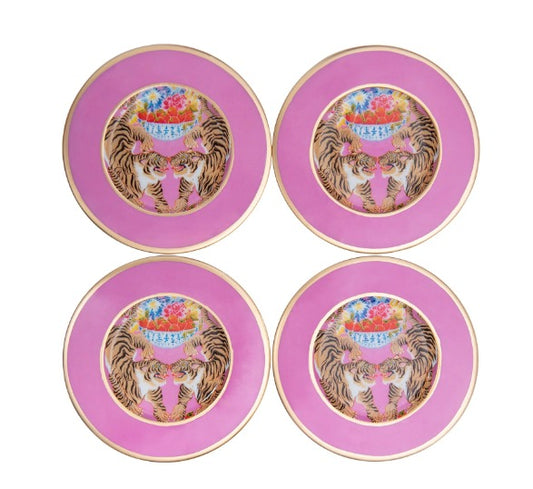 Tigers Dessert Plates - Set of Four