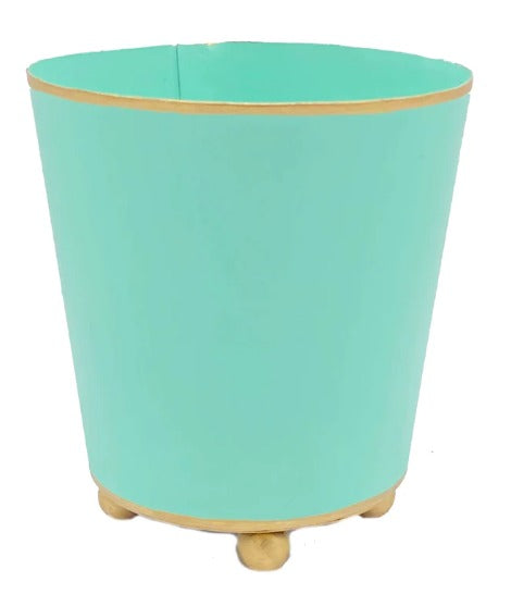 Aqua Round Cachepot 6"