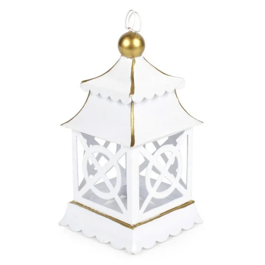 Color Block White Pagoda Ornament