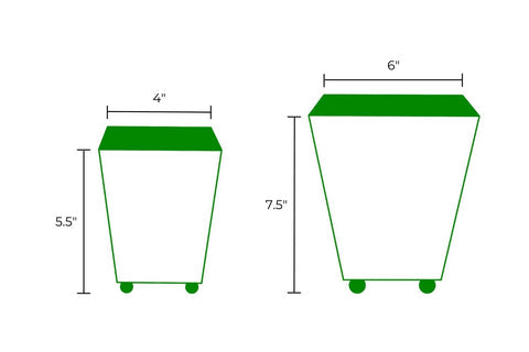 Preppy Poinsettia Enameled Cachepot 6"