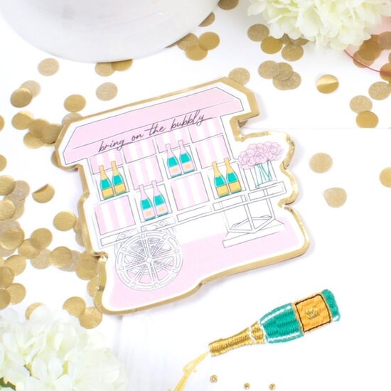 16pc Rose Paper Die Cut Napkins