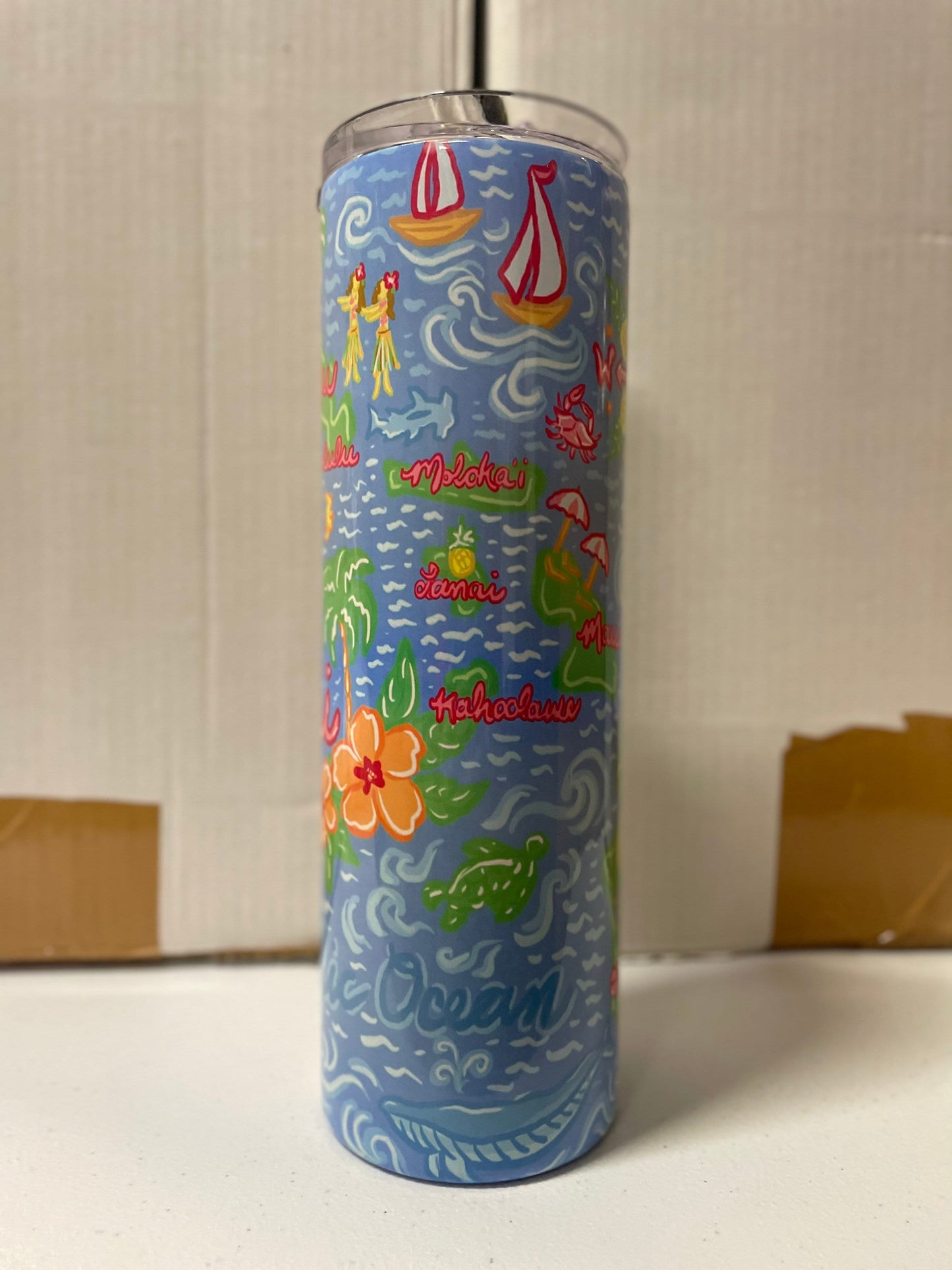 20 oz Tumbler - Hawaii Map Design