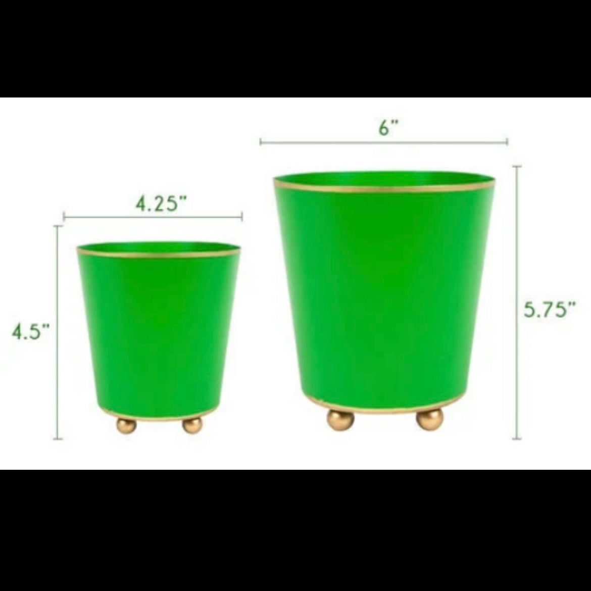 Aqua Round Cachepot 6"