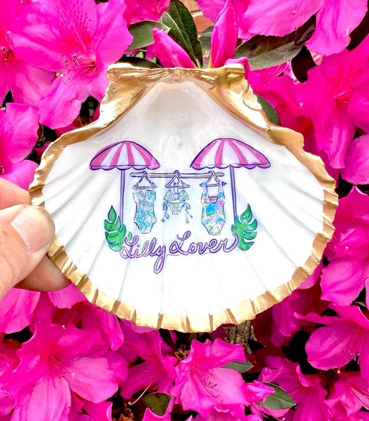 Seashells: Pink Florida Map Design