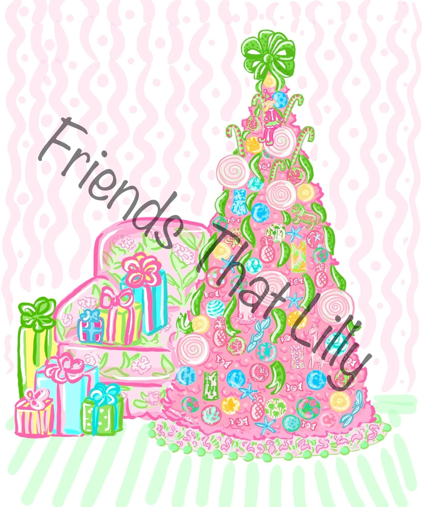 Women's T-Shirts: Christmas Tree & Chair