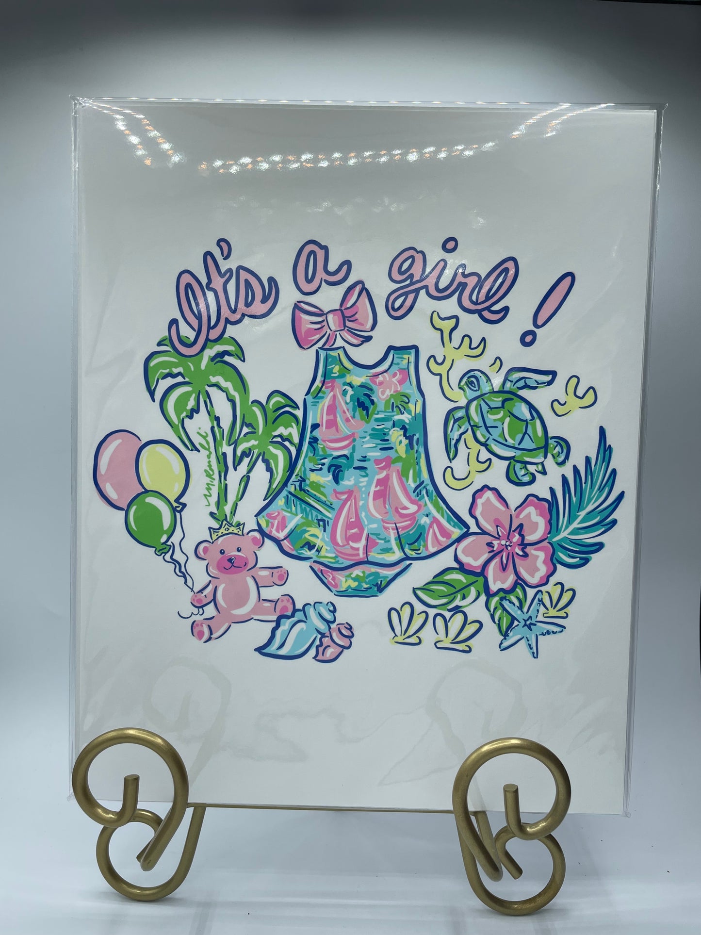 Baby Gender Reveal Illustration Prints