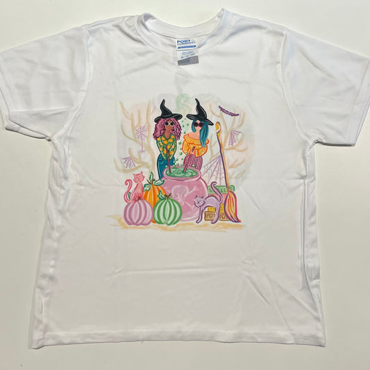 SALE! Kids FTL Purple Witches Halloween Girls Illustration Shirts