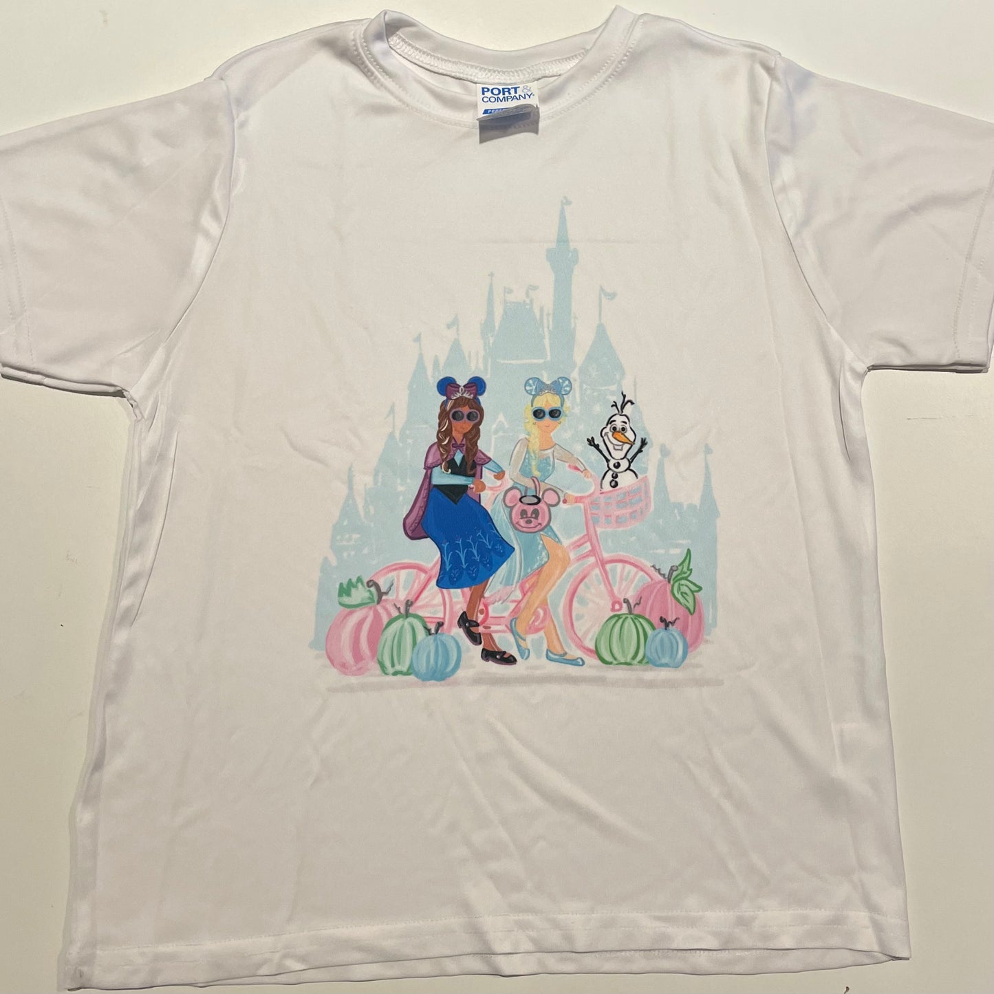 SALE! Kids FTL Frozen Sisters w/ Pumpkins Illustration Shirts